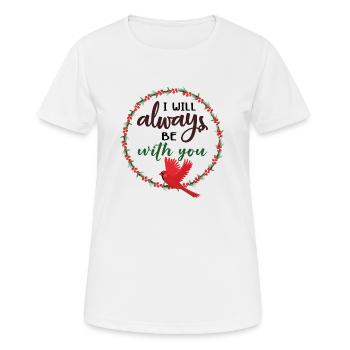 Je serai toujours avec toi Cardinal - T-shirt respirant Femme - blanc - Devant - AI Model Female 172 dark (172cm)