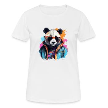 Rogue Panda. Graffiti-style design. - Women's Breathable T-Shirt - white - Front - AI Model Female 172 dark (172cm)