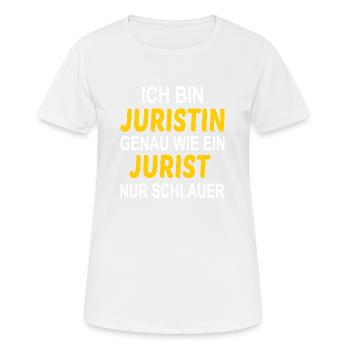 Jurist Jura Student Spruch - Frauen T-Shirt atmungsaktiv - Weiß - Vorne - AI Model Female 172 dark (172cm)
