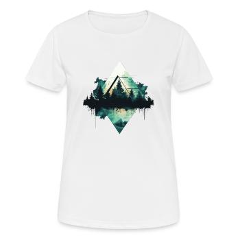 Forest Triangle Trees Nature - Women's Breathable T-Shirt - white - Front - AI Model Female 172 dark (172cm)