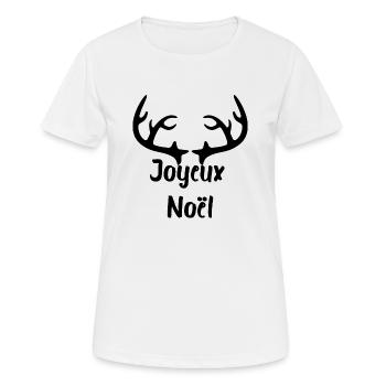 joyeux noel - T-shirt respirant Femme - blanc - Devant - AI Model Female 172 dark (172cm)
