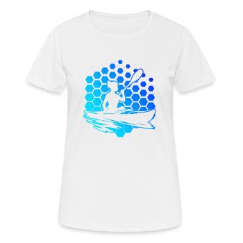 Canoë Femmes Kayak Kayak Kayak Homme - T-shirt respirant Femme - blanc - Devant - AI Model Female 172 dark (172cm)