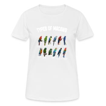 Types Of Macaws - Macaws Breeds List - Women's Breathable T-Shirt - white - Front - AI Model Female 172 dark (172cm)