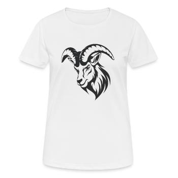 Himmlischer Steinbock - Frauen T-Shirt atmungsaktiv - Weiß - Vorne - AI Model Female 172 dark (172cm)