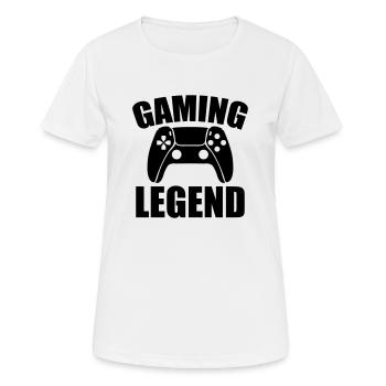 Gaming Legend - Women's Breathable T-Shirt - white - Front - AI Model Female 172 dark (172cm)