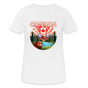 Kanada Bieber 5 - Frauen T-Shirt atmungsaktiv - Weiß - Vorne - AI Model Female 172 dark (172cm)