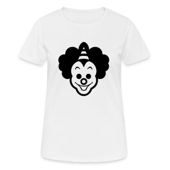 Clown - T-shirt respirant Femme - blanc - Devant - AI Model Female 172 dark (172cm)