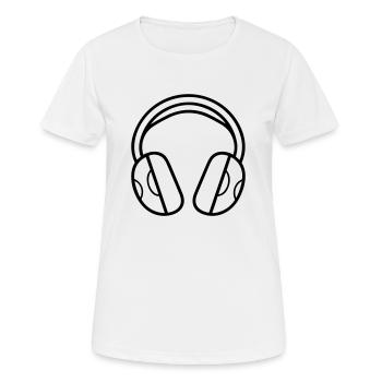 Gaming-Headset - Frauen T-Shirt atmungsaktiv - Weiß - Vorne - AI Model Female 172 dark (172cm)