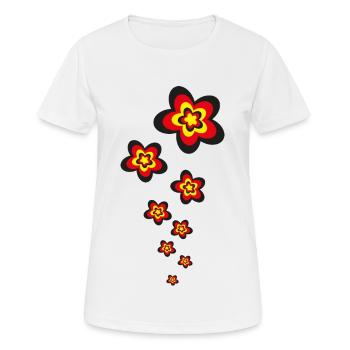 Deutschland Blumen ganz wild und süß. - Frauen T-Shirt atmungsaktiv - Weiß - Vorne - AI Model Female 172 dark (172cm)