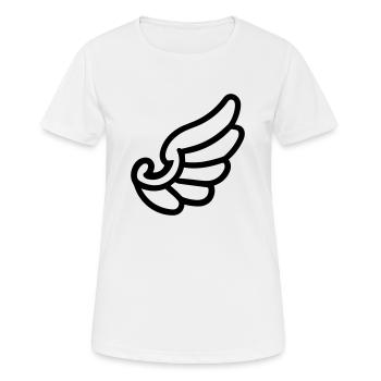 Ailes d'ange - T-shirt respirant Femme - blanc - Devant - AI Model Female 172 dark (172cm)