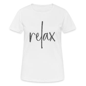 Black sparkle "relax" - Women's Breathable T-Shirt - white - Front - AI Model Female 172 dark (172cm)