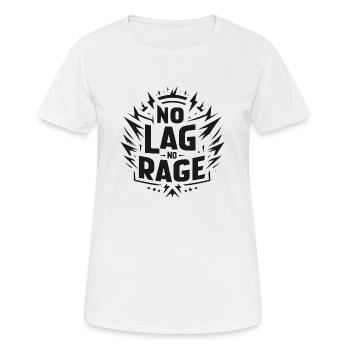 No Lag No Rage - Women's Breathable T-Shirt - white - Front - AI Model Female 172 dark (172cm)