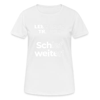 Sleep on - Women's Breathable T-Shirt - white - Front - AI Model Female 172 dark (172cm)