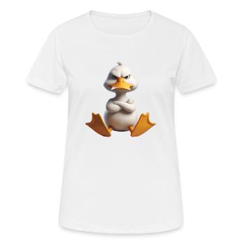 Canard grim 1 - T-shirt respirant Femme - blanc - Devant - AI Model Female 172 dark (172cm)