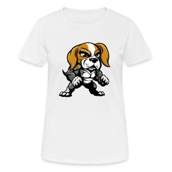 Bande dessinée Beagle Dog - T-shirt respirant Femme - blanc - Devant - AI Model Female 172 dark (172cm)