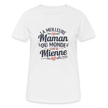 Pour la Meilleure Maman - Cadeau Touchant - T-shirt respirant Femme - blanc - Devant - AI Model Female 172 dark (172cm)