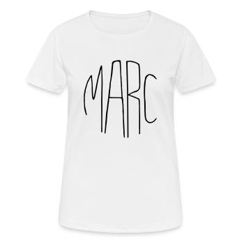 Marc - T-shirt respirant Femme - blanc - Devant - AI Model Female 172 dark (172cm)
