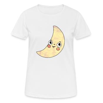 Lune cosmique - T-shirt respirant Femme - blanc - Devant - AI Model Female 172 dark (172cm)