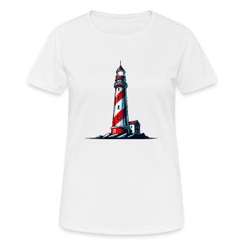 phare - T-shirt respirant Femme - blanc - Devant - AI Model Female 172 dark (172cm)