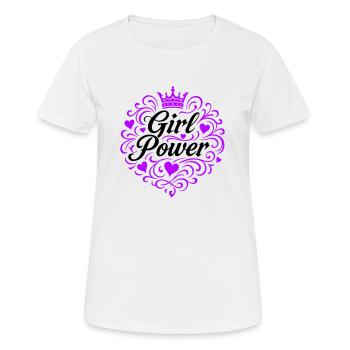 Frauenpower Spruch - Frauen T-Shirt atmungsaktiv - Weiß - Vorne - AI Model Female 172 dark (172cm)