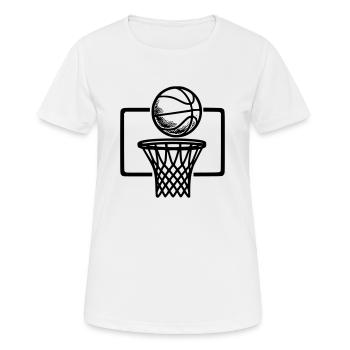 Basketball hoop - Women's Breathable T-Shirt - white - Front - AI Model Female 172 dark (172cm)