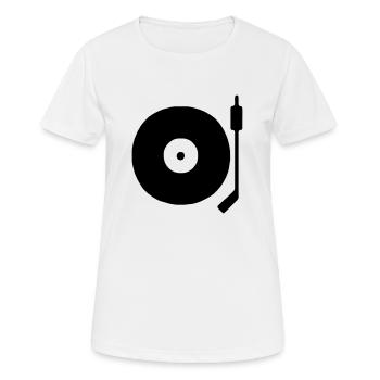 dj Turntable - Frauen T-Shirt atmungsaktiv - Weiß - Vorne - AI Model Female 172 dark (172cm)