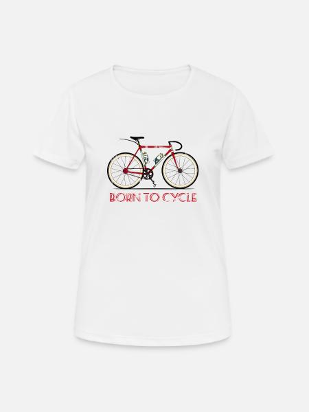 Born to Cycle - Women's Breathable T-Shirt - white
