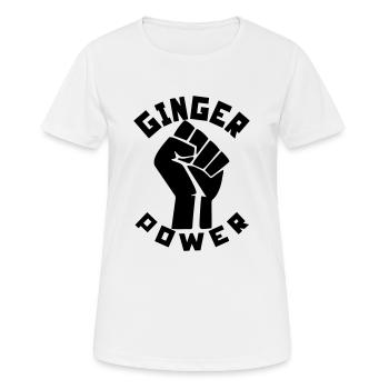 Ginger Power - Women's Breathable T-Shirt - white - Front - AI Model Female 172 dark (172cm)
