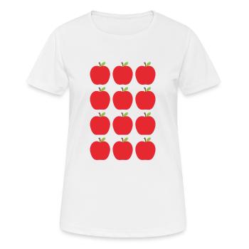 apples - Women's Breathable T-Shirt - white - Front - AI Model Female 172 dark (172cm)