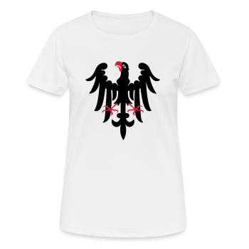 eagle heraldry - Women's Breathable T-Shirt - white - Front - AI Model Female 172 dark (172cm)