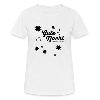 Gute Nacht Pfade - Frauen T-Shirt atmungsaktiv - Weiß - Vorne - AI Model Female 172 dark (172cm)