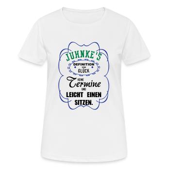 Leicht einen sitzen - Frauen T-Shirt atmungsaktiv - Weiß - Vorne - AI Model Female 172 dark (172cm)