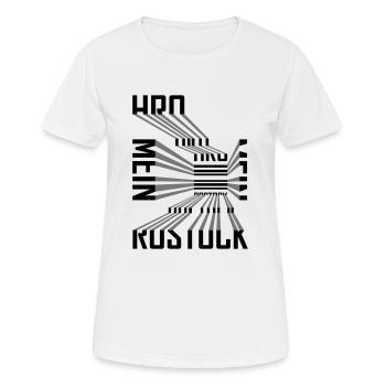 mein Rostock - Frauen T-Shirt atmungsaktiv - Weiß - Vorne - AI Model Female 172 dark (172cm)