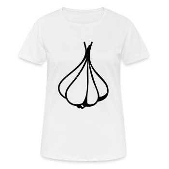 Knoblauch - Frauen T-Shirt atmungsaktiv - Weiß - Vorne - AI Model Female 172 dark (172cm)