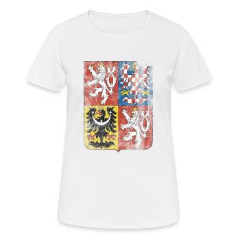 Tschechische Wappen Tschechische Republik Symbol - Frauen T-Shirt atmungsaktiv - Weiß - Vorne - AI Model Female 172 dark (172cm)