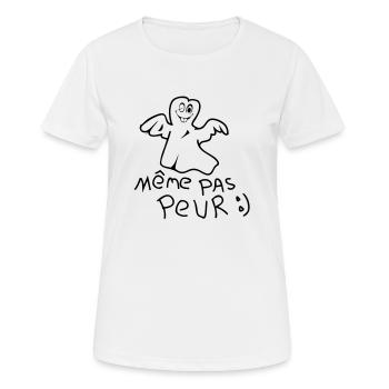 meme pas peur - T-shirt respirant Femme - blanc - Devant - AI Model Female 172 dark (172cm)