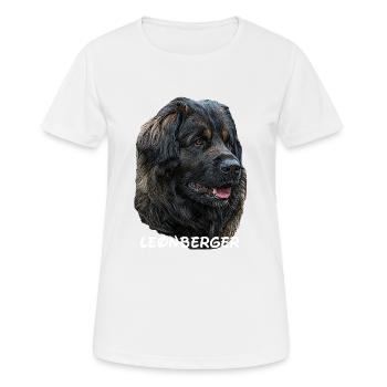 Leonberger,Hundekopf,Hunderasse,Hund,Hunderasse - Frauen T-Shirt atmungsaktiv - Weiß - Vorne - AI Model Female 172 dark (172cm)