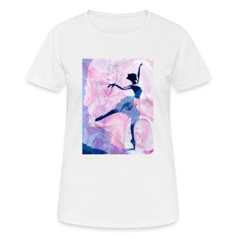 ballerine - T-shirt respirant Femme - blanc - Devant - AI Model Female 172 dark (172cm)