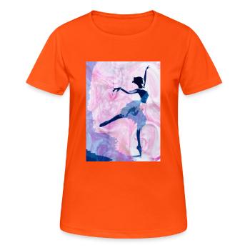 ballerine - T-shirt respirant Femme - orange néon - Devant - AI Model Female 172 dark (172cm)