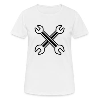 Clé Crossed - T-shirt respirant Femme - blanc - Devant - AI Model Female 172 dark (172cm)