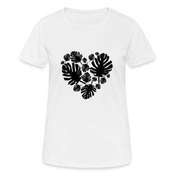 Coeur - amour - T-shirt respirant Femme - blanc - Devant - AI Model Female 172 dark (172cm)