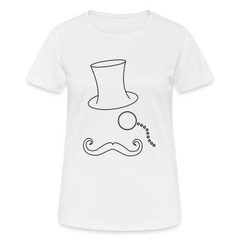 Gentleman - Frauen T-Shirt atmungsaktiv - Weiß - Vorne - AI Model Female 172 dark (172cm)