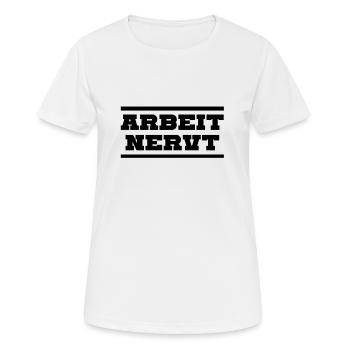 Arbeit - Frauen T-Shirt atmungsaktiv - Weiß - Vorne - AI Model Female 172 dark (172cm)