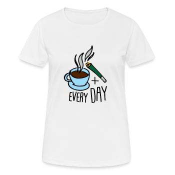 Coffee Cigarette - T-shirt respirant Femme - blanc - Devant - AI Model Female 172 dark (172cm)