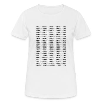 Pi - Frauen T-Shirt atmungsaktiv - Weiß - Vorne - AI Model Female 172 dark (172cm)