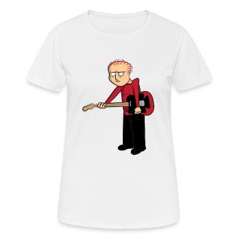 Guitar Dude - Frauen T-Shirt atmungsaktiv - Weiß - Vorne - AI Model Female 172 dark (172cm)