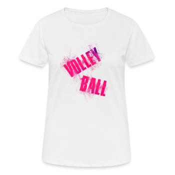 Volley Ball - Frauen T-Shirt atmungsaktiv - Weiß - Vorne - AI Model Female 172 dark (172cm)