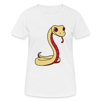 serpent visage tête gecko lézard reptile réel - T-shirt respirant Femme - blanc - Devant - AI Model Female 172 dark (172cm)