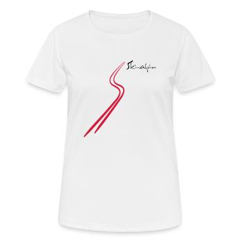 ski alpin - T-shirt respirant Femme - blanc - Devant - AI Model Female 172 dark (172cm)