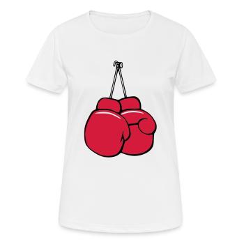 Boxhandschuhe Cartoon Vektor - Frauen T-Shirt atmungsaktiv - Weiß - Vorne - AI Model Female 172 dark (172cm)